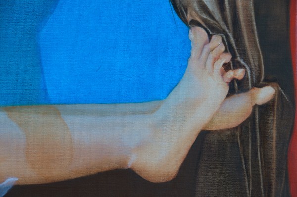 Details van het schilderij Verrezen Christus.